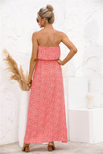 Load image into Gallery viewer, Strapless Leg Split Maxi Dress