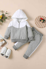 Load image into Gallery viewer, Baby Color Block Hoodie and Joggers Set