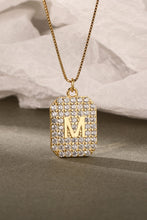 Load image into Gallery viewer, Letter Zircon Pendant Necklace