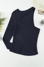 Load image into Gallery viewer, Cutout One-Shoulder Ribbed Top