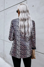Load image into Gallery viewer, Leopard Print Open Front Blazer