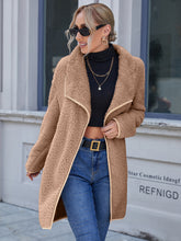 Load image into Gallery viewer, Open Front Turn-Down Collar Plush Coat