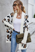 Load image into Gallery viewer, Leopard Batwing Sleeve Open Front Cardigan