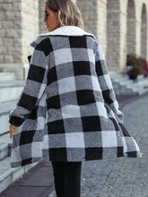 Load image into Gallery viewer, Plaid Lapel Collar Brushed Coat