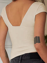 Load image into Gallery viewer, Sweetheart Neck Short Sleeve Top