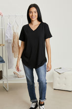 Load image into Gallery viewer, Zenana Casual Basics Full Size V-Neck Tee