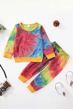 Load image into Gallery viewer, Kids Tie-Dye Top and Joggers Set