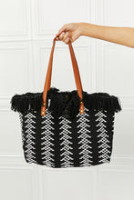 Load image into Gallery viewer, Fame Day Dreamer Weaved Fringe Tote Bag