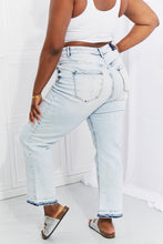 Load image into Gallery viewer, DIBS 3333 RISEN Full Size Camille Acid Wash Crop Straight Jeans