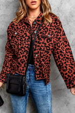 Load image into Gallery viewer, Leopard Print Raw Hem Jacket DIBS 0002