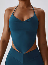 Load image into Gallery viewer, Yoga Halter Neck Sleeveless Tank Top