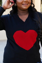 Load image into Gallery viewer, CY Fashion Full Size Heart Hem Detail Drop Shoulder Top