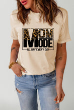 Load image into Gallery viewer, Letter Graphic Cuffed Round Neck Tee Shirt