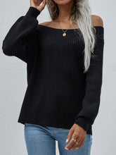 Load image into Gallery viewer, Off-Shoulder Rib-Knit Sweater