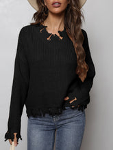 Load image into Gallery viewer, Waffle-Knit Dropped Shoulder Blouse