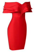 Load image into Gallery viewer, Layered Off-Shoulder Bodycon Dress