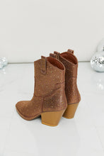 Load image into Gallery viewer, Forever Link Rhinestone Cowboy Booties in Brown