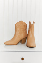 Load image into Gallery viewer, Qupid Texas Trip Embroidered Cowboy Booties in Toffee