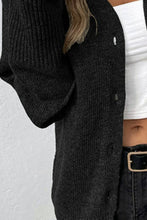 Load image into Gallery viewer, Drawstring Detail Button Front Hooded Cardigan