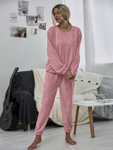 Load image into Gallery viewer, Dropped Shoulder Teddy Lounge Set