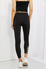 Load image into Gallery viewer, Yelete Ready For Action Full Size Ankle Cutout Active Leggings in Black