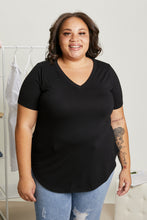 Load image into Gallery viewer, Zenana Casual Basics Full Size V-Neck Tee