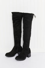 Load image into Gallery viewer, Deana Knee High & Sky High Ties Boots In Black DIBS DEANA