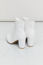 Load image into Gallery viewer, Forever Link Rhinestone Pointed Toe Booties in Ivory