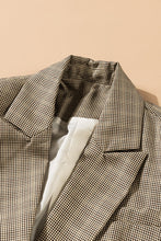 Load image into Gallery viewer, Plaid Lapel Collar Button Cuff Blazer
