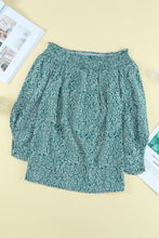 Load image into Gallery viewer, Botanical Print Off-Shoulder Balloon Sleeve Top