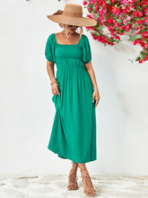 Load image into Gallery viewer, Off-Shoulder Balloon Sleeve Midi Dress