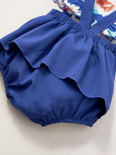 Load image into Gallery viewer, Floral Cutout Lace Trim Romper