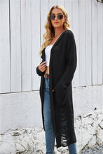 Load image into Gallery viewer, Open Front Long Sleeve Hooded Cardigan