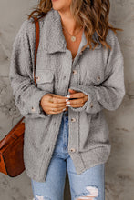 Load image into Gallery viewer, Button Front Teddy Jacket with Pockets