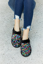 Load image into Gallery viewer, Forever Link Multicolored Sequin Faux Fur Slipper