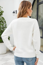 Load image into Gallery viewer, Earth Graphic Round Neck Dropped Shoulder Sweater