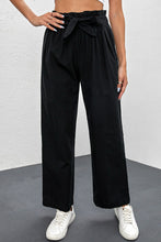Load image into Gallery viewer, Tied Paperbag Wide Leg Pants