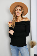 Load image into Gallery viewer, Culture Code Button Detail Off-Shoulder Knit Top