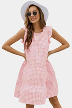 Load image into Gallery viewer, Plaid Ruffled Mini Dress