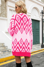 Load image into Gallery viewer, Argyle Open Front Pocket Cardigan