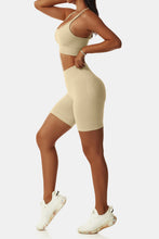 Load image into Gallery viewer, Crisscross Sports Bra and Biker Shorts Set