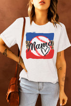 Load image into Gallery viewer, MAMA Heart Graphic Round Neck T-Shirt