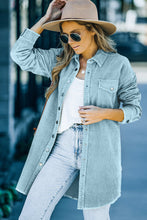 Load image into Gallery viewer, Corduroy Button Down Longline Shirt Jacket