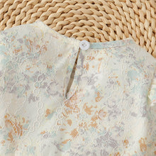 Load image into Gallery viewer, Baby Girl Ditsy Floral Lace Trim Bodysuit