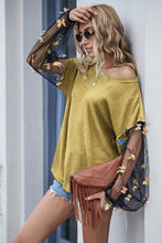 Load image into Gallery viewer, Butterfly Applique Round Neck Waffle-Knit Top