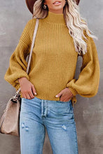 Load image into Gallery viewer, Lantern Sleeve Dropped Shoulder Sweater