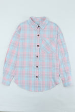Load image into Gallery viewer, Plaid Button-Up Dropped Shoulder Shirt