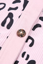 Load image into Gallery viewer, Leopard Curved Hem Corduroy Shirt Jacket