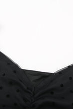Load image into Gallery viewer, Polka Dot Ruched Sweetheart Neck Top