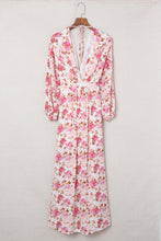 Load image into Gallery viewer, Floral Belted Empire Waist Maxi Dress